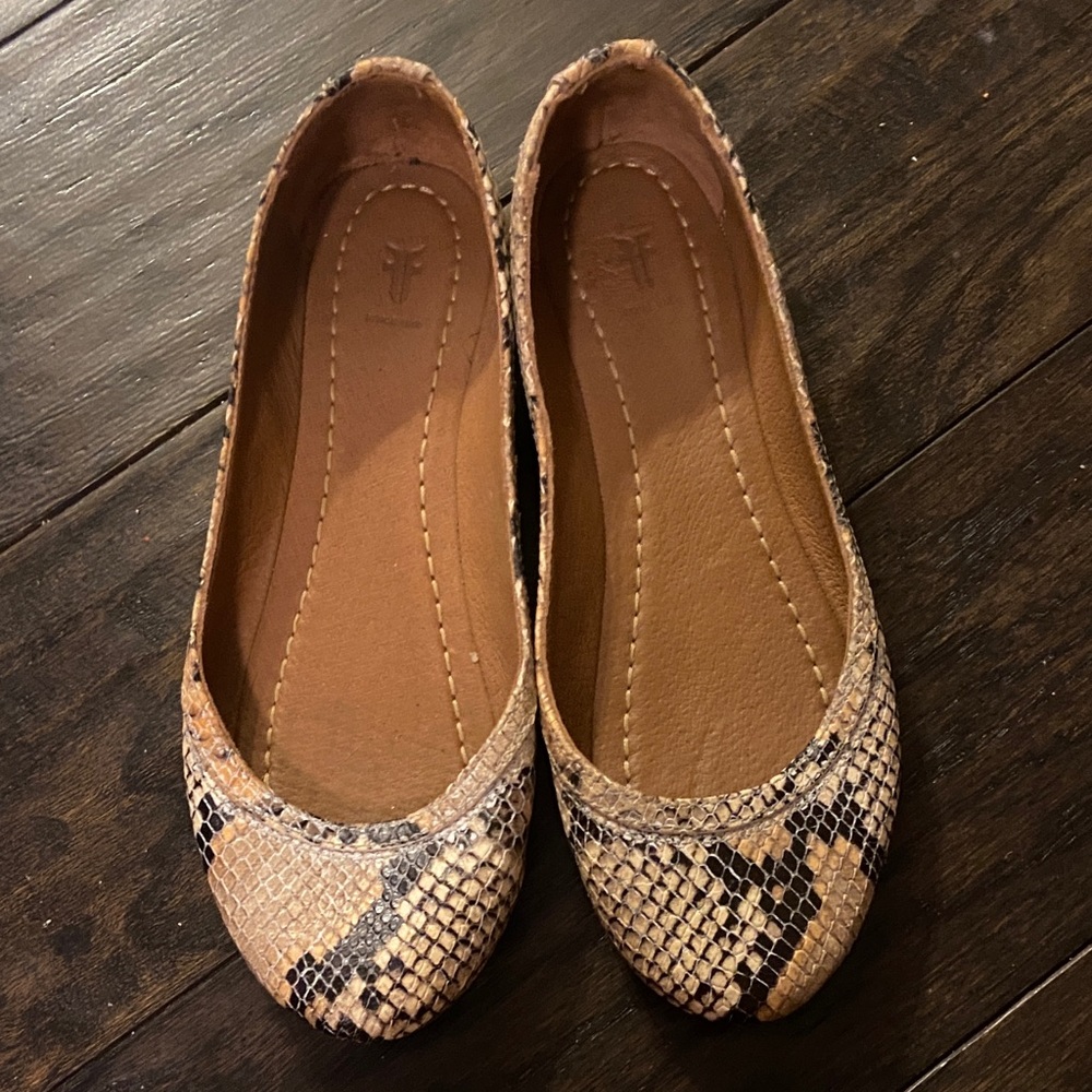 Frye Snakeskin Patterned Flats - image 3